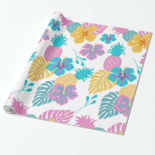 Papier Cadeau Ananas tropicaux