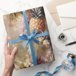 Papier Cadeau Ananas Tropicaux Éclatent