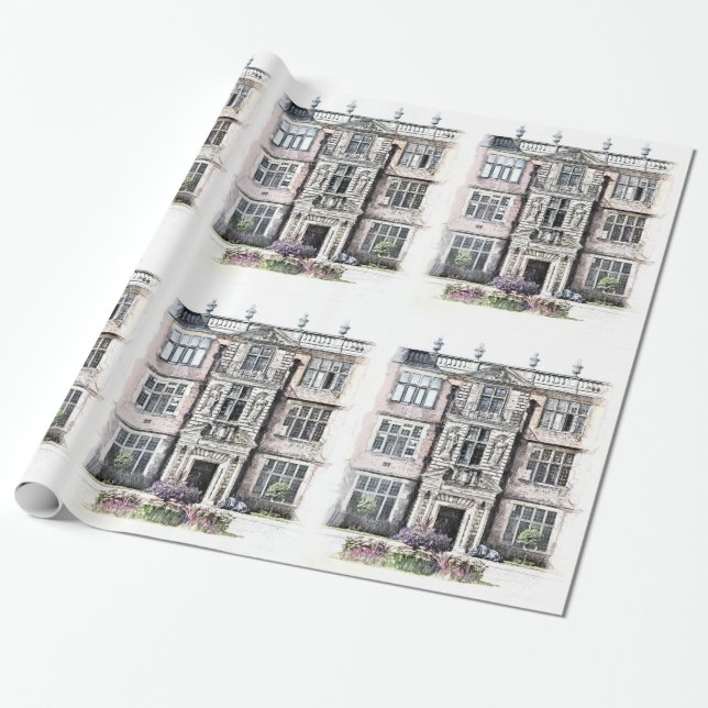 PAPIER CADEAU ANCIENNE ANGLETERRE (Déroulé)