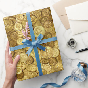 Papier Cadeau Anciennes pièces d'or