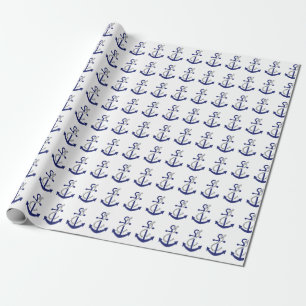 Papier Cadeau Ancre et corde nautiques