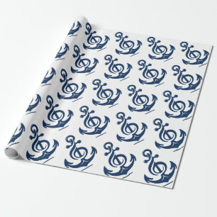 Papier Cadeau Ancre mélodie nautique