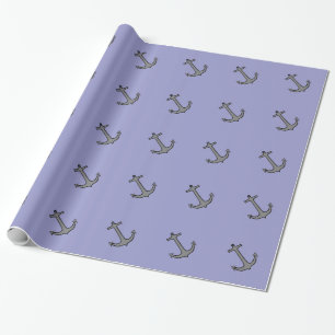 Papier Cadeau Ancres grises