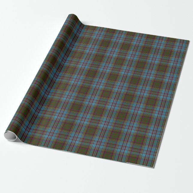 Papier Cadeau Anderson Clan Tartan Plaid Motif Scottish (Déroulé)