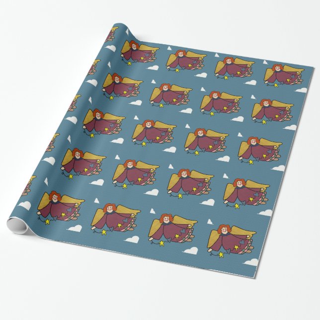 Papier Cadeau Ange (Déroulé)