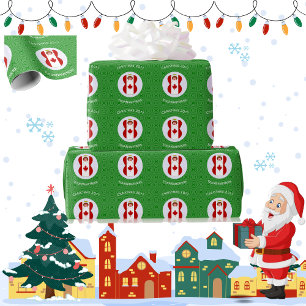 Papier Cadeau Ange de Noël du drapeau canadien Personnalisé