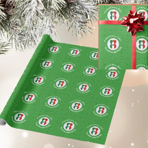 Papier Cadeau Ange de Noël personnalisé avec drapeau mexicain