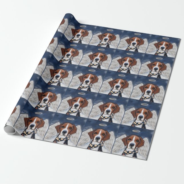 Papier Cadeau Ange de renard américain (Déroulé)