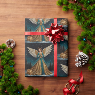 Papier Cadeau Ange élégant de la veille de Noël