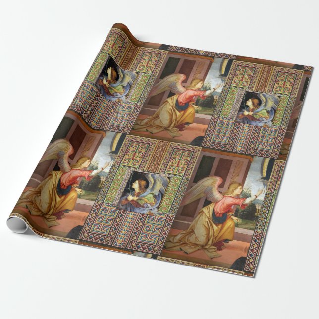 Papier Cadeau ANGES DE NOËL par FILIPPINO LIPPI (Déroulé)
