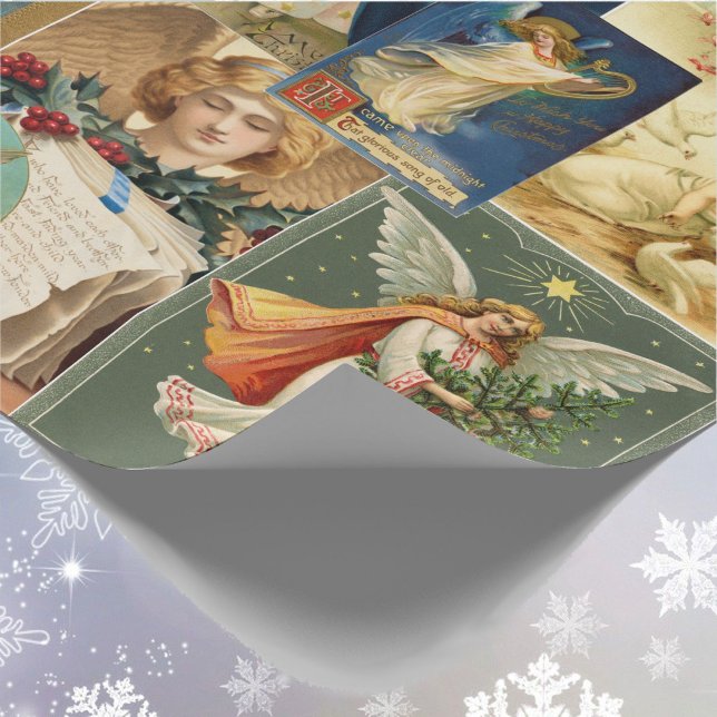 Papier Cadeau Anges Noël Cartes victoriennes Jolies Poches (Créateur téléchargé)
