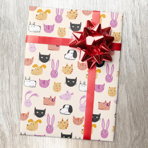 Papier Cadeau Animal animal de compagnie mignon