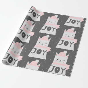 Papier Cadeau Animal familier mignon Kitty de motif de chat de