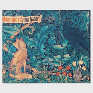 Papier Cadeau Animaux dans la forêt, William Morris Envelopper