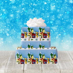 Papier Cadeau Animaux de compagnie Aimer Papier d'enveloppement