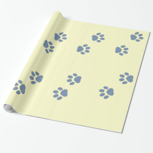 Papier Cadeau animaux de compagnie chiens chat pawprints