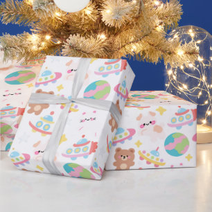 Papier Cadeau Animaux de compagnie galactiques (LIS CI-DESSOUS)