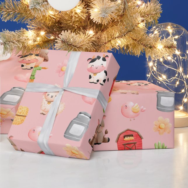 Papier Cadeau Animaux de ferme Anniversaire (Vacances)