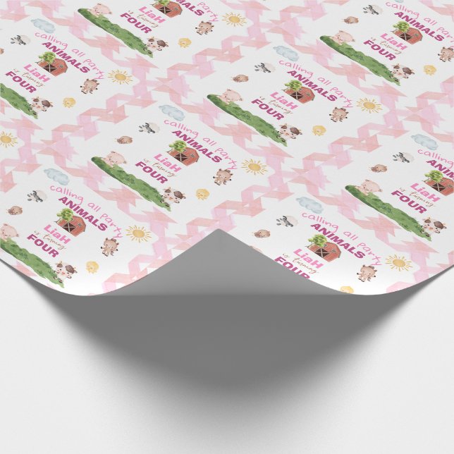 Papier Cadeau Animaux de ferme Tout âge  (Coin)