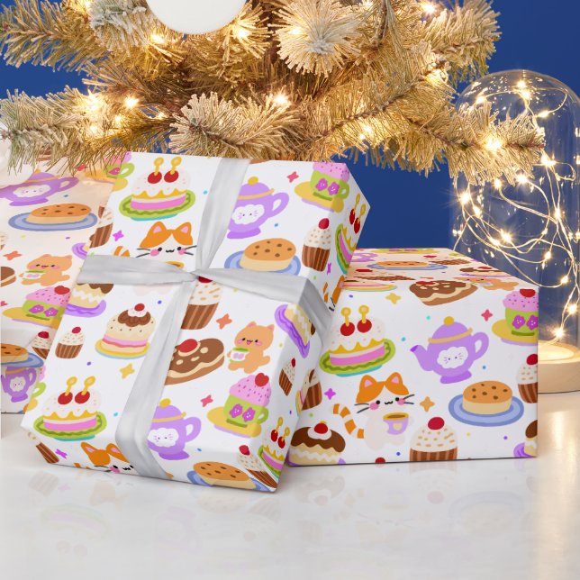 Papier Cadeau Animaux Mignons (LIS CI-DESSOUS) (Vacances)