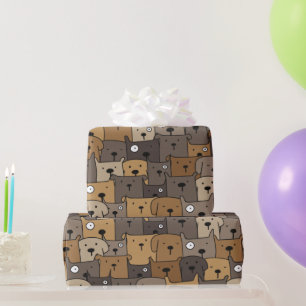Papier Cadeau Animaux motifs adorables Chiens Adulte