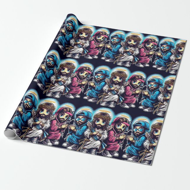 Papier Cadeau Anime Jésus Christ (Déroulé)