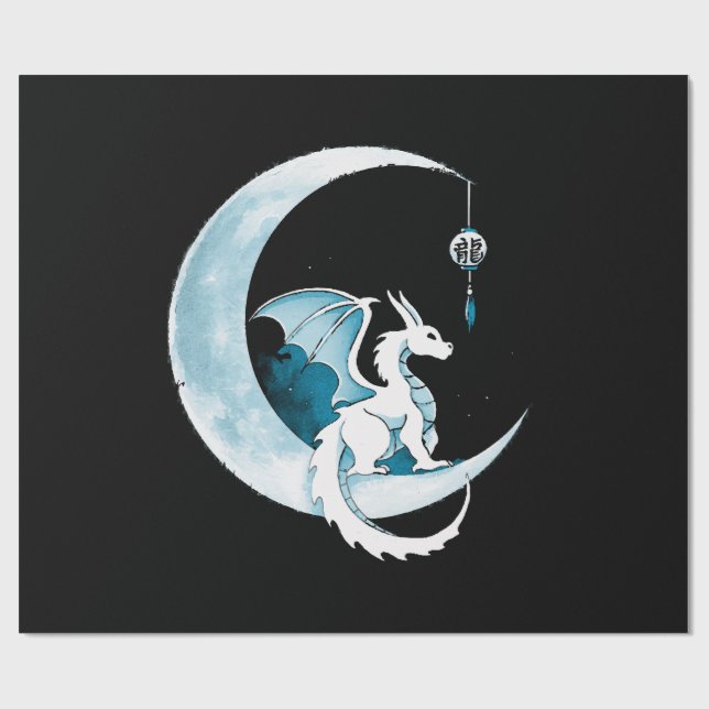 Papier Cadeau Année Du Dragon (Plat)