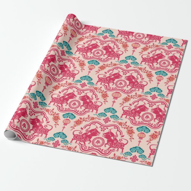 Papier Cadeau Année Du X (Déroulé)