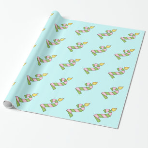 Papier Cadeau Années de Bougies-Deux d'anniversaire