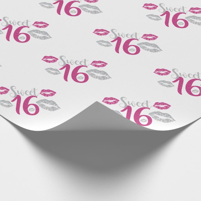 Papier Cadeau Anniversaire 16 ans (Coin)