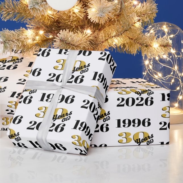 Papier Cadeau Anniversaire 1996 Milestone 30 ans   (Vacances)