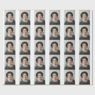 Papier Cadeau anniversaire 20 ans ajoutez nom photo date homme b