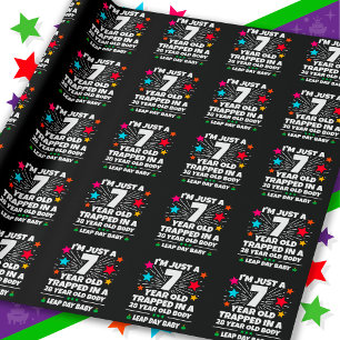 Papier Cadeau Anniversaire année bissextile 28e anniversaire Jou