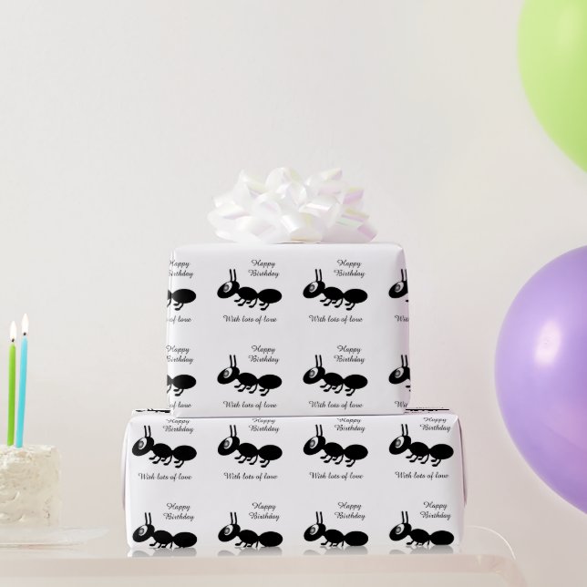 Papier Cadeau Anniversaire Ant Design (Cadeaux de fête)