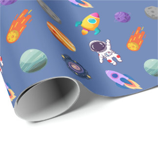 Papier Cadeau Anniversaire dans l'espace