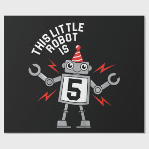 Papier Cadeau Anniversaire de enfant Boys Robot Robotics Costume