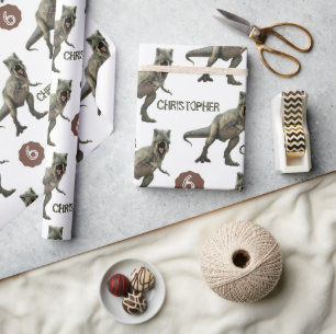 Papier Cadeau Anniversaire de enfant du parti Dinosaur cool Trex