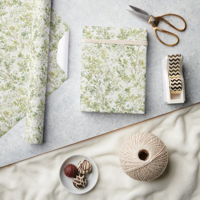 Papier Cadeau Anniversaire de Green Leaves (Artisanat)