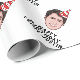 PAPIER CADEAU ANNIVERSAIRE DE JUSTIN TRUDEAU