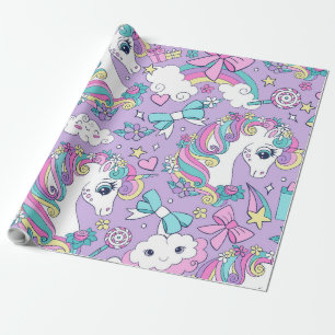 Papier Cadeau Anniversaire de la licorne