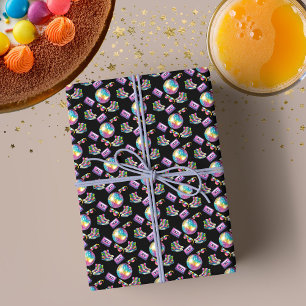 Papier Cadeau Anniversaire de Neon Disco dans les années 90