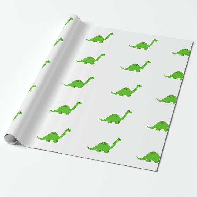 Papier Cadeau Anniversaire de papier d'emballage de dinosaure (Déroulé)