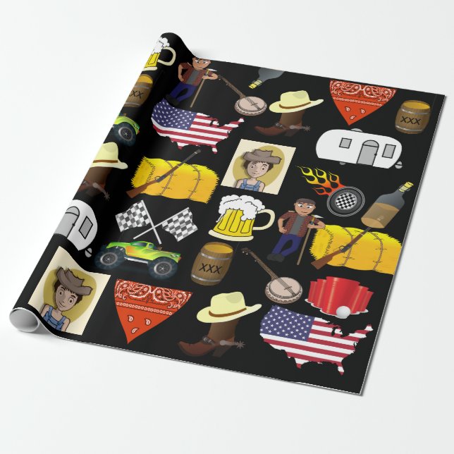 Papier Cadeau Anniversaire de Redneck (Déroulé)