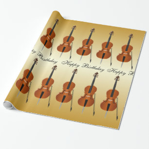 Papier Cadeau Anniversaire de violoncelle