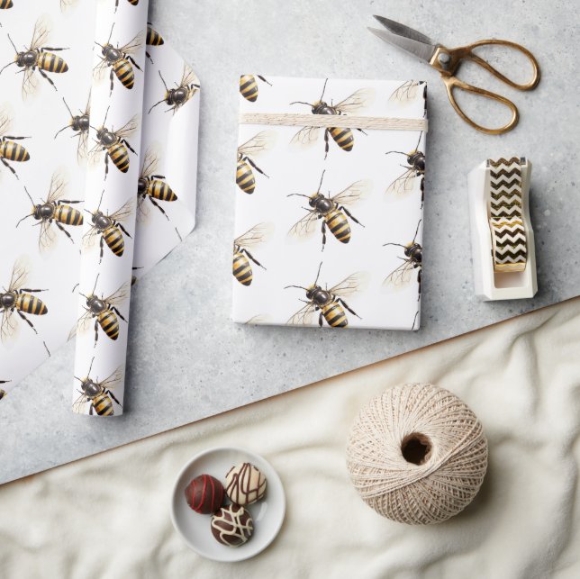 Papier Cadeau Anniversaire des abeilles à miel (Artisanat)