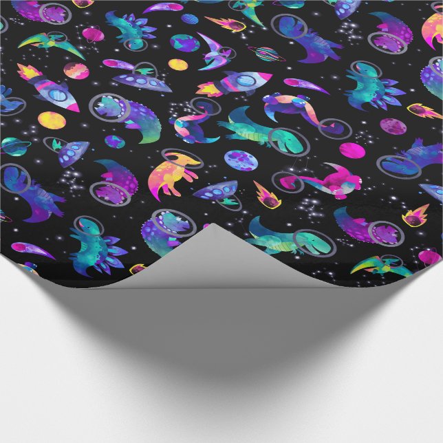 Papier Cadeau Anniversaire des astronautes de Dinosaur (Coin)