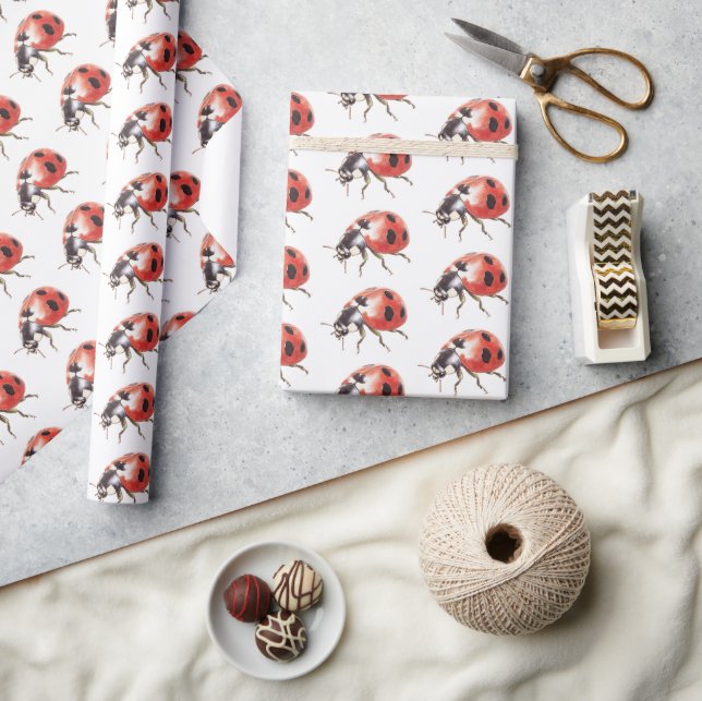 Papier Cadeau Anniversaire des coccinelles (Artisanat)
