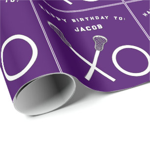 Papier Cadeau Anniversaire des sports de crosse