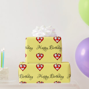 Papier Cadeau Anniversaire du coeur