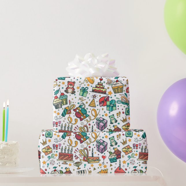 Papier Cadeau Anniversaire Enfants Heureux (Cadeaux de fête)